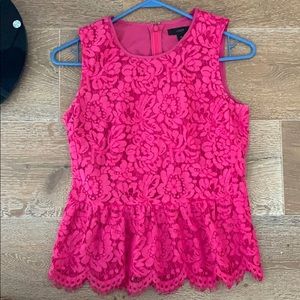 Fuschia Pink Jcrew peplum Top -size 00